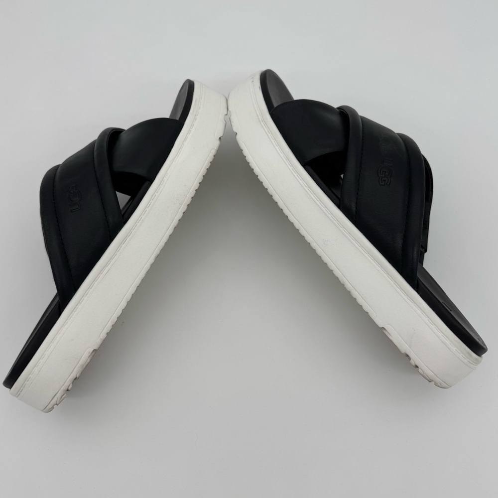 UGG Zayne Crossband Leather Platform Slide Sandals Women’s Size 9 - Picture 4 of 9